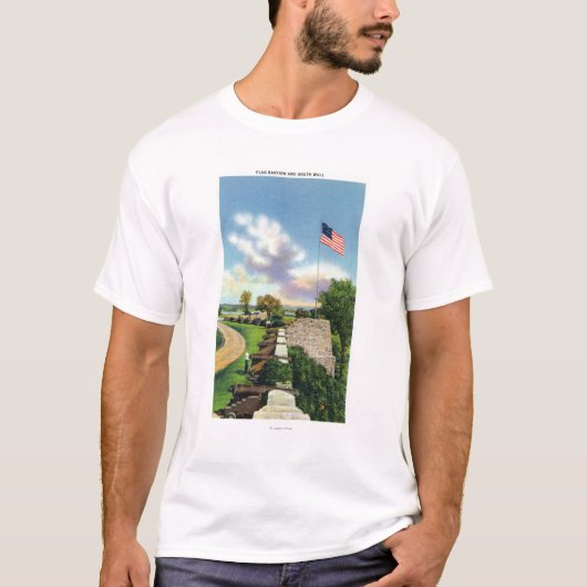 Ansicht der Flaggen-Bastion und der Südwand T-Shirt (Vorderseite)