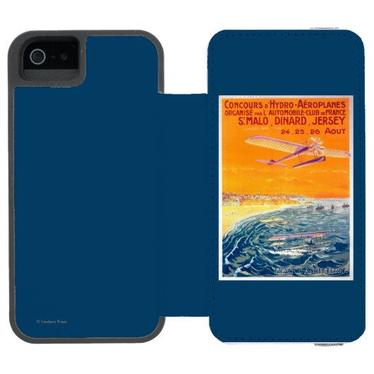 Ansicht der Floss-Flugzeuge im Luft-und Incipio iPhone Geldbeutel-Hülle (Folio Geöffnet)