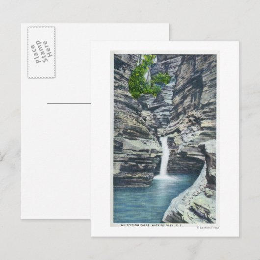 Ansicht der Flüsternfälle Postkarte (Vorne/Hinten)