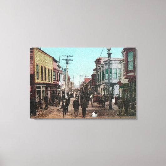 Ansicht der Front StreetNome, AK Leinwanddruck (Vorderseite)