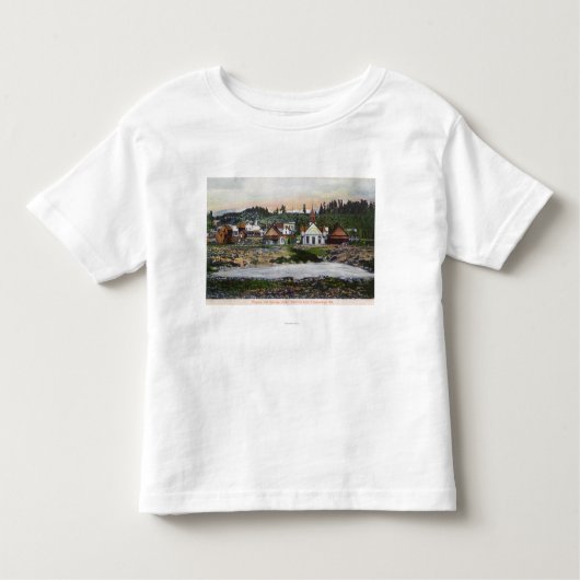 Ansicht der Frühlinge und der Stadt Kleinkind T-shirt (Vorderseite)