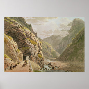 Ansicht der Galerie d'Algaby nahen Wallis Grenze Poster