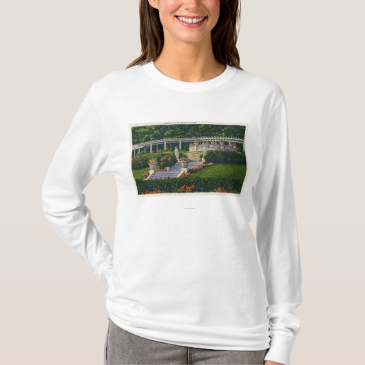 Ansicht der Gärten bei Yaddo T-Shirt (Vorderseite)