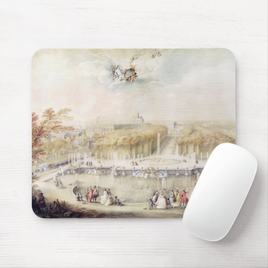 Ansicht der Gärten und des Chateaus von Versailles Mousepad (Mit Mouse)