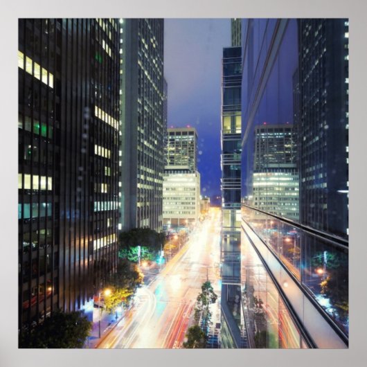 Ansicht der Gebäude der Finanzdistriktbüros Poster (Vorne)