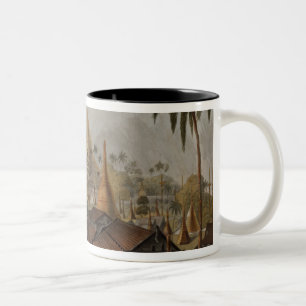 Ansicht der großen Dagon Pagode und des Zweifarbige Tasse