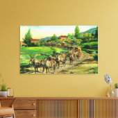 Ansicht der Güterteams für die Beförderung von Bar Leinwanddruck (Insitu (Wohnzimmer))