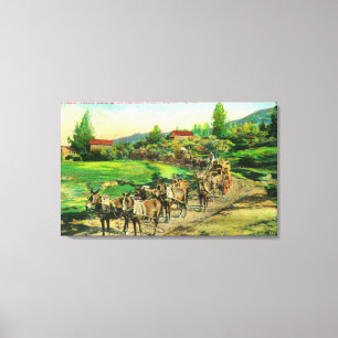 Ansicht der Güterteams für die Beförderung von Bar Leinwanddruck