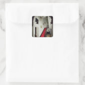 Ansicht der Halle und des Treppenhauses Quadratischer Aufkleber (Tasche)