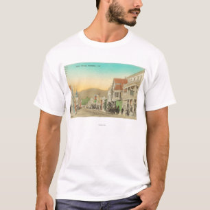 Ansicht der Hauptstraße, Pferdewagen T-Shirt