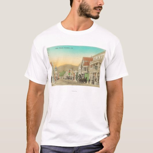 Ansicht der Hauptstraße, Pferdewagen T-Shirt (Vorderseite)