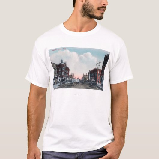 Ansicht der Hauptstraßen-und Pferdewagen T-Shirt (Vorderseite)