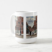 Ansicht der Häuser in Delft die kleine Straße Kaffeetasse (Vorderseite Links)