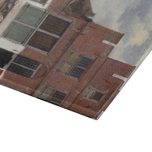 Ansicht der Häuser in Delft durch Johannes Vermeer Schneidebrett (Ecke)
