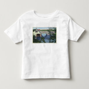 Ansicht der hinteren Bucht-Brücke Kleinkind T-shirt