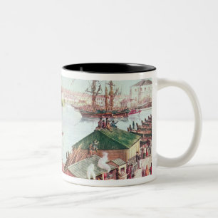 Ansicht der Isaac-Brücke Zweifarbige Tasse