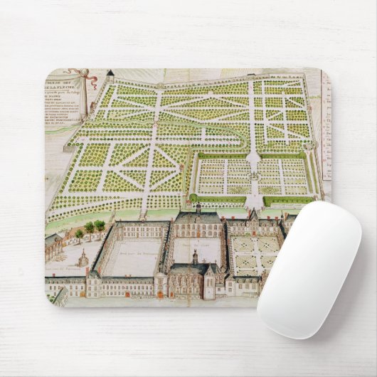 Ansicht der Jesuit-Uni im La Fleche, 1655 Mousepad (Mit Mouse)