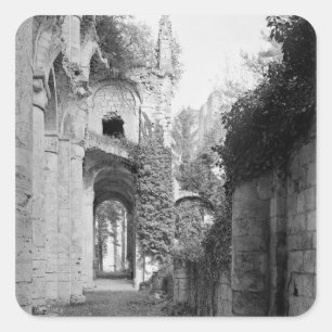 Ansicht der Kirche, c.1052-67 Quadratischer Aufkleber