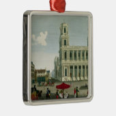 Ansicht der Kirche des Heiligen-Sulpice Ornament Aus Metall (Rechts)