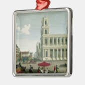 Ansicht der Kirche des Heiligen-Sulpice Ornament Aus Metall (Links)