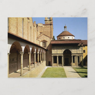 Ansicht der Klöster und der Pazzi Kapelle Postkarte