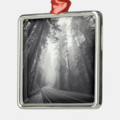 Ansicht der Mammutbaum-Bäume im Wald Ornament Aus Metall (Links)