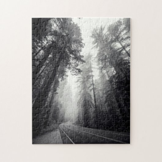 Ansicht der Mammutbaum-Bäume im Wald Puzzle (Vertikal)