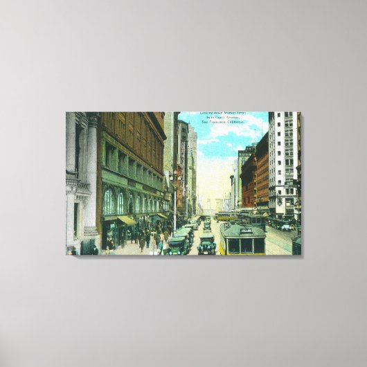 Ansicht der Market Street von der Grant Street Leinwanddruck (Vorderseite)