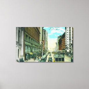 Ansicht der Market Street von der Grant Street Leinwanddruck