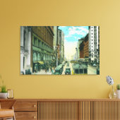 Ansicht der Market Street von der Grant Street Leinwanddruck (Insitu (Wohnzimmer))