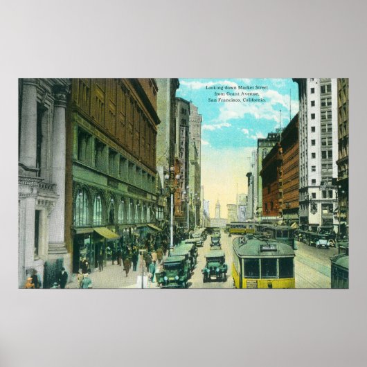 Ansicht der Market Street von der Grant Street Poster (Vorne)