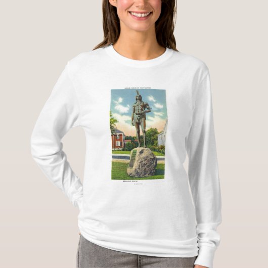 Ansicht der Massasoit Statue # 2 T-Shirt (Vorderseite)
