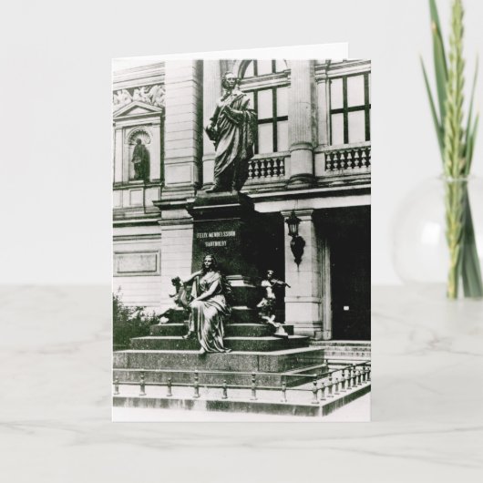 Ansicht der Mendelssohn Statue Karte (Vorderseite)