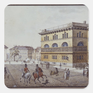 Ansicht der Minze, Berlin Quadratischer Aufkleber