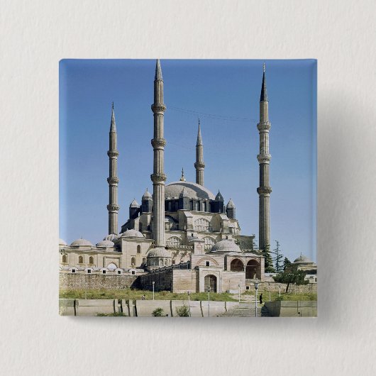Ansicht der Moschee, Osmane, errichtete c.1569-75 Button (Vorderseite)