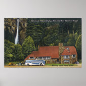 Ansicht der Multnomah Falls Lodge Poster (Vorne)