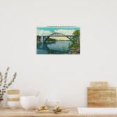 Ansicht der neuen Hängebrücke Poster (Küche)