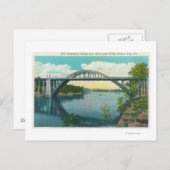 Ansicht der neuen Hängebrücke Postkarte (Vorne/Hinten)