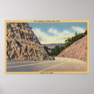 Ansicht der neuen Landstraße nach Santa Cruz Poster