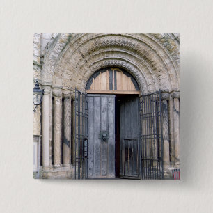 Ansicht der Nordtür von Durham-Kathedrale Button
