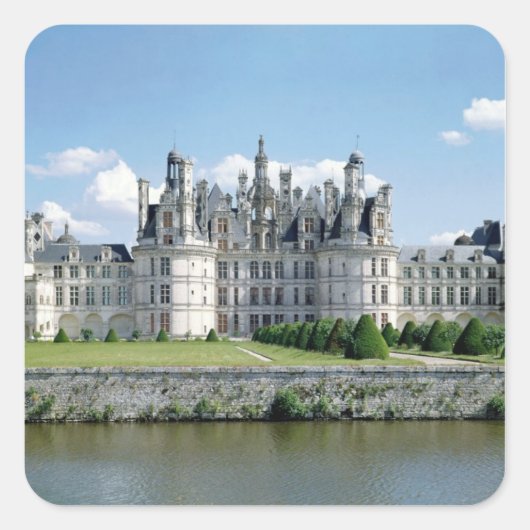 Ansicht der Nordwestfassade, 1519-46 Quadratischer Aufkleber (Vorderseite)