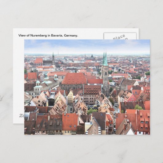 Ansicht der Nürnberger Postkarte (Vorne/Hinten)
