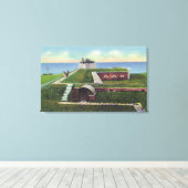 Ansicht der Offiziersviertel im alten französische Leinwanddruck (Insitu (Holzboden))