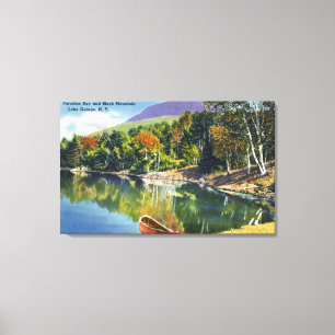 Ansicht der Paradies-Bucht und des schwarzen Leinwanddruck