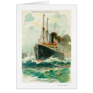 Ansicht der Patricia in Meer, Hamburg-Amerika