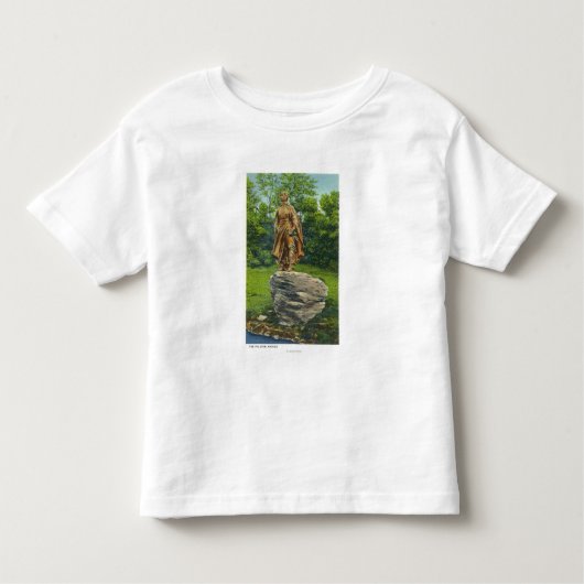 Ansicht der Pilger-Mädchen-Statue Kleinkind T-shirt (Vorderseite)