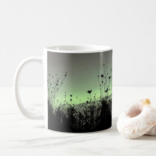 Ansicht der Porsche / Unkraut / Kaffeetasse (Mit Donut)