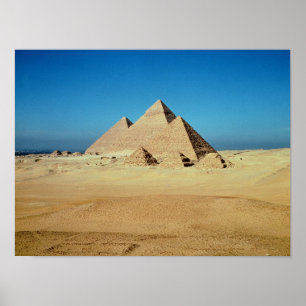 Ansicht der Pyramiden Poster