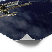 Ansicht der Raumstation Mir von Shuttle Atlantis Poster (Ecke)