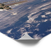 Ansicht der Raumstation Mir von Shuttle Atlantis Poster (Ecke)